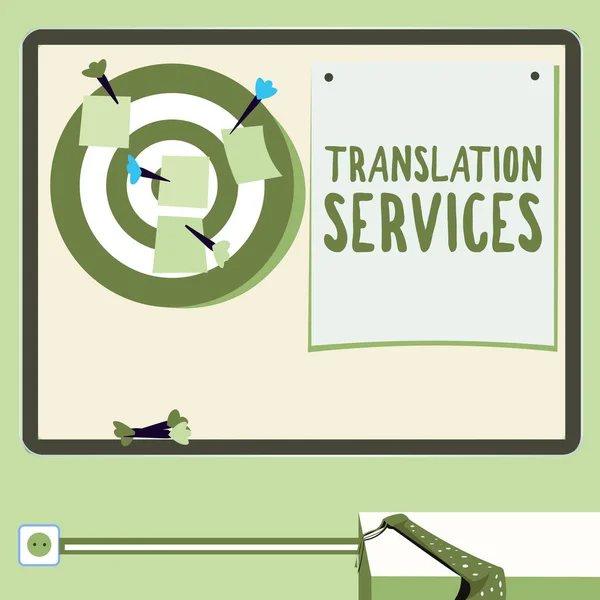 Inspiration showing sign Translation Services, Word for organization that provide people to translate speech