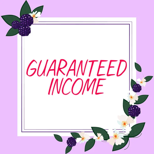 Inspiration Showing Sign Guaranteed Income Business Showcase Earnings Property Rental — 스톡 사진