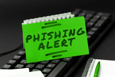 Conceptual display Phishing Alert, Business overview aware to fraudulent attempt to obtain sensitive information