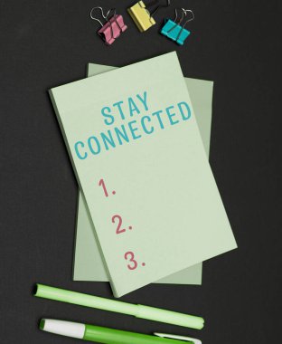 Kavramsal görüntü Bağlantılı Kalın, Kavramsal fotoğraf iletişim halinde kalmak için