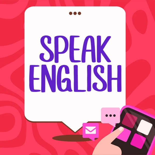 Εννοιολογική Απεικόνιση Μιλούν Αγγλικά Word Study Another Foreign Language Online — Φωτογραφία Αρχείου