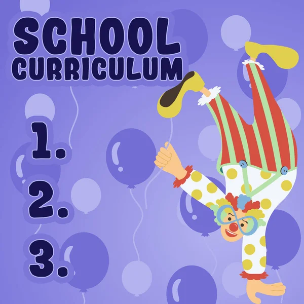 Bildunterschrift Schulcurriculum Konzept Für Lernräume Und Lernumgebungen — Stockfoto