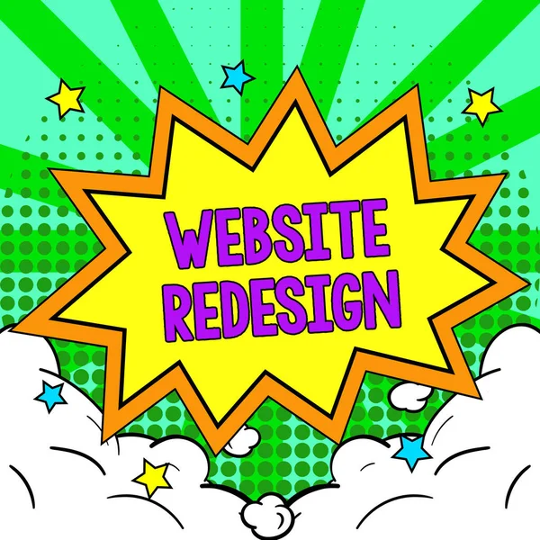 Conceptual Caption Website Redesign Word Modernize Improver Evamp Your Websites — Stock Photo, Image
