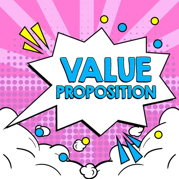 Текст Показывающий Вдохновение Value Proposition Word Written Service Делают Компанию — стоковое фото