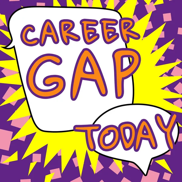 Text Caption Presenting Career Gap Business Showcase Scene You Stop — Stok fotoğraf