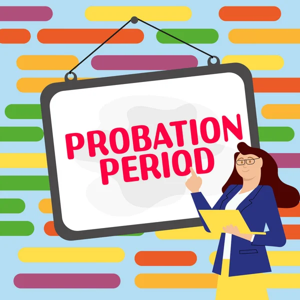 Sign Displaying Probation Period Business Overview Focused Iterative Approach Searching — Foto de Stock