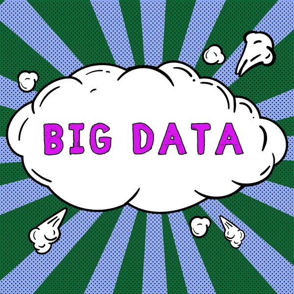 Pantalla Conceptual Big Data Internet Concept Establece Que Tan Complejo —  Fotos de Stock