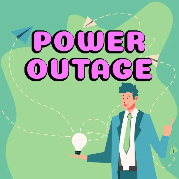 Text Showing Inspiration Power Outage Business Overview Ability Influence Peers — Stock Photo, Image