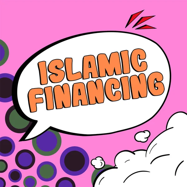 Handskrift Text Islamisk Finansiering Koncept Som Betyder Bankverksamhet Och Investeringar — Stockfoto