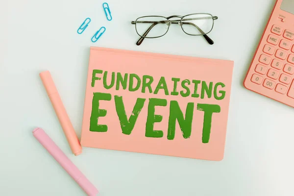 Hand Writing Sign Fundraising Event Business Overview Campaign Whose Purpose — Zdjęcie stockowe