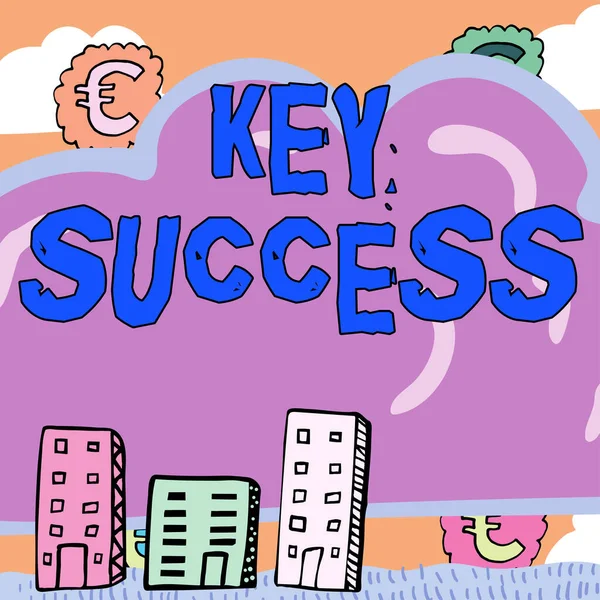 Text Sign Showing Key Success Business Showcase Main Measure Effectiveness — Stok fotoğraf