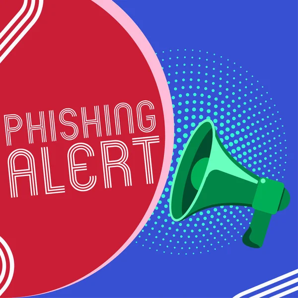 Tekst Pisma Phishing Alert Pomysł Biznes Świadomy Oszukańczej Próby Uzyskania — Zdjęcie stockowe