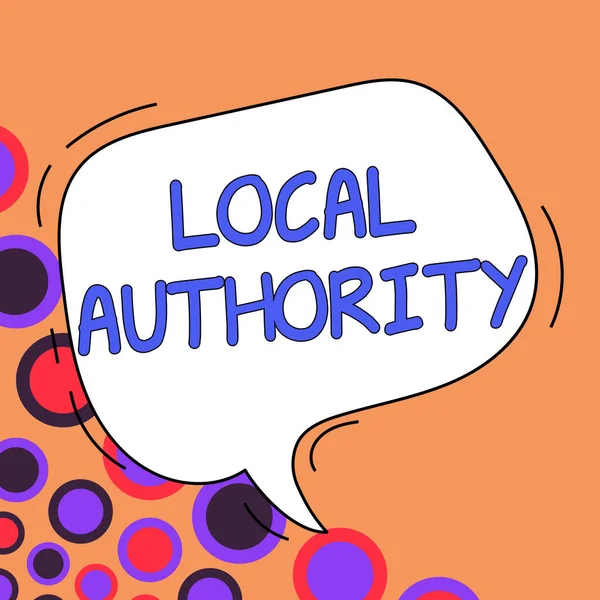 Hand Writing Sign Local Authority Business Approach Group People Who — Fotografia de Stock