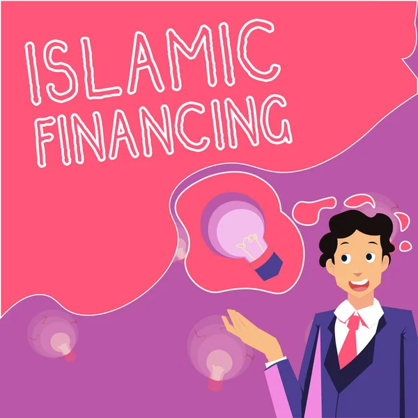 Konceptuell Display Islamisk Finansiering Koncept Som Betyder Bankverksamhet Och Investeringar — Stockfoto