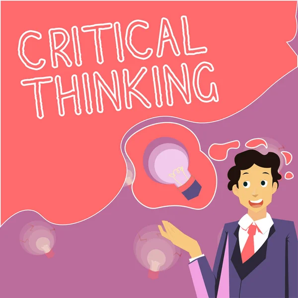 Inspiration Showing Sign Critical Thinking Business Idea Sequence Stages Project — Photo
