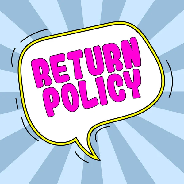 Return Policy Business Showcase Tax Reimbursement Retail Terms Conditions Purchase — 스톡 사진