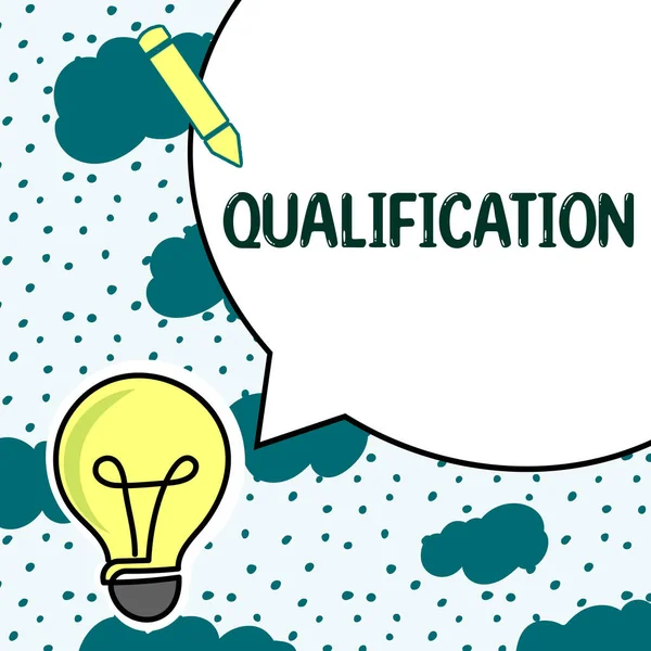 Konceptvisning Qualification Business Showcase Officiellt Tillstånd Och Certifiering För Att — Stockfoto