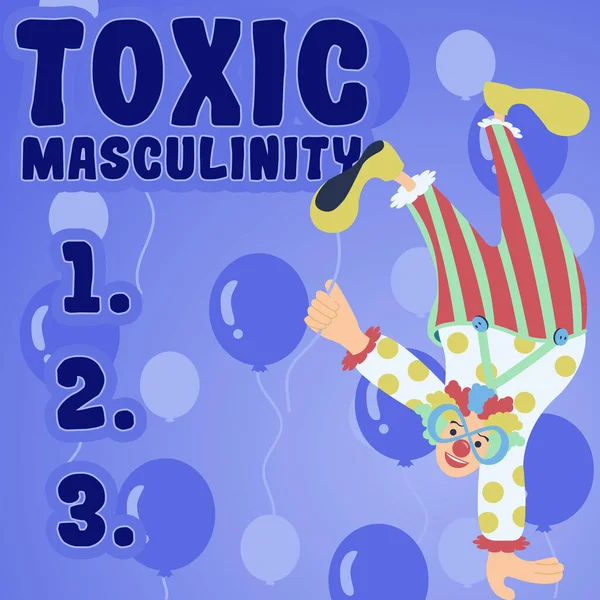 Hand Writing Sign Toxic Masculinity Business Concept Describes Narrow Repressive — Foto Stock