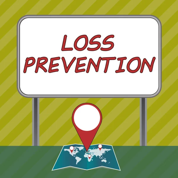 Konzeptionelle Bildunterschrift Loss Prevention Wort Dafür Dass Man Nichts Mehr — Stockfoto