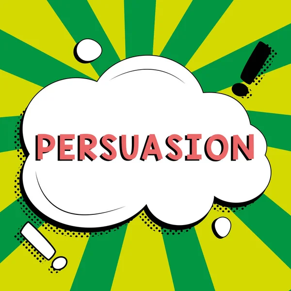 Text Showing Inspiration Persuasion Concept Meaning Action Fact Persuading Someone — Stockfoto