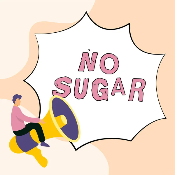 Konceptvisning Sugar Konceptets Betydelse Har Lämnats Kvar Och Ersatts Med — Stockfoto