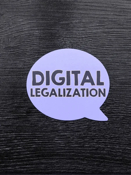 Inspiration showing sign Digital Legalization, Word Written on accompanied by technology or by instructional practice