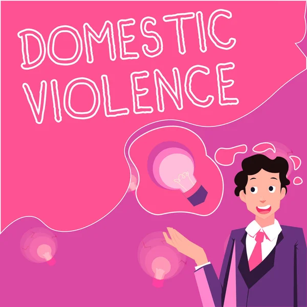 以家庭或家庭成员为对象的家庭暴力 商业暴力或虐待行为概览 — 图库照片