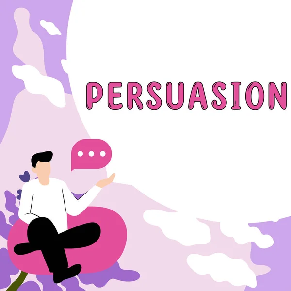 Conceptual Display Persuasion Word Written Action Fact Persuading Someone Being — Stok fotoğraf