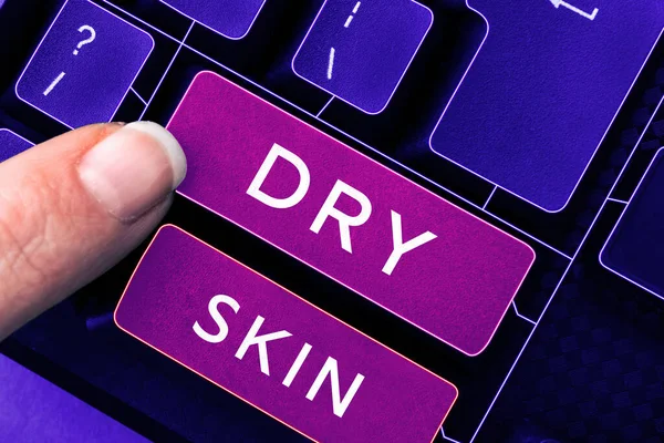 Conceptual Display Dry Skin Business Concept Uncomfortable Condition Marked Scaling — Stock Photo, Image