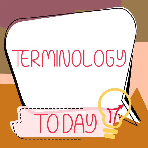 Kézírás Szöveg Terminológia Word Written Terms Used Particular Technical Application — Stock Fotó