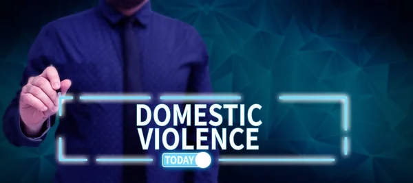 Writing Displaying Text Domestic Violence Conceptual Photo Violent Abusive Behavior — Stockfoto