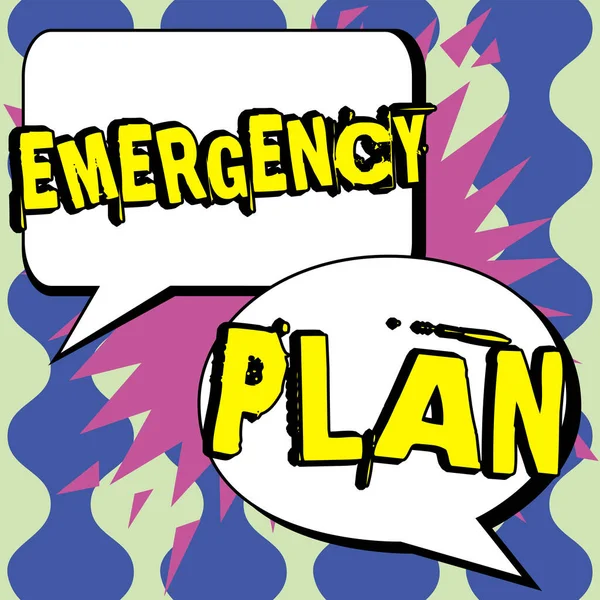 Text showing inspiration Emergency Plan, Word Written on Procedures for response to major emergencies Be prepared