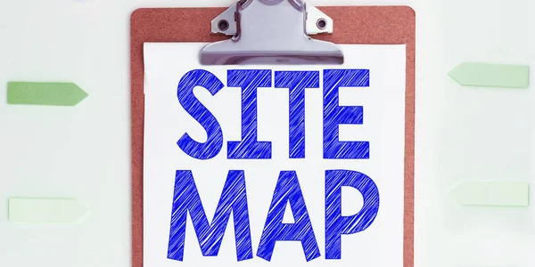 Sign displaying Site Map, Business idea designed to help both users and search engines navigate the site