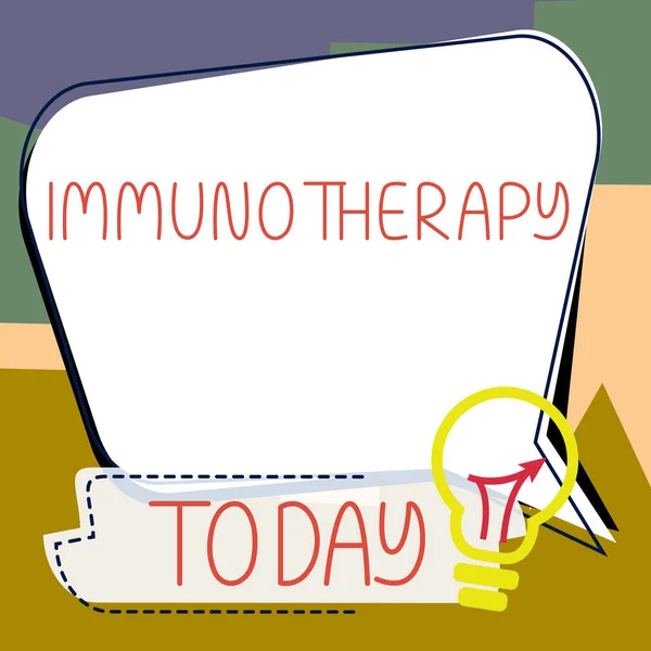 Titulek Textu Prezentující Imunoterapii Léčbu Podnikatelských Nápadů Nebo Prevenci Onemocnění — Stock fotografie
