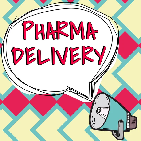 Writing Displaying Text Pharma Delivery Business Overview Getting Your Prescriptions — Foto de Stock