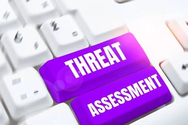 Hand writing sign Threat Assessment, Business idea determining the seriousness of a potential threat