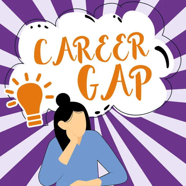 Text Caption Presenting Career Gap Business Overview Scene You Stop —  Fotos de Stock