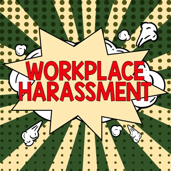 Text sign showing Workplace Harassment, Conceptual photo Different race gender age sexual orientation of workers