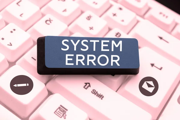 Conceptual caption System Error, Business idea Technological failure Software collapse crash Information loss