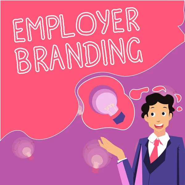 Text Caption Presenting Employer Branding Business Overview Process Promoting Company — Photo