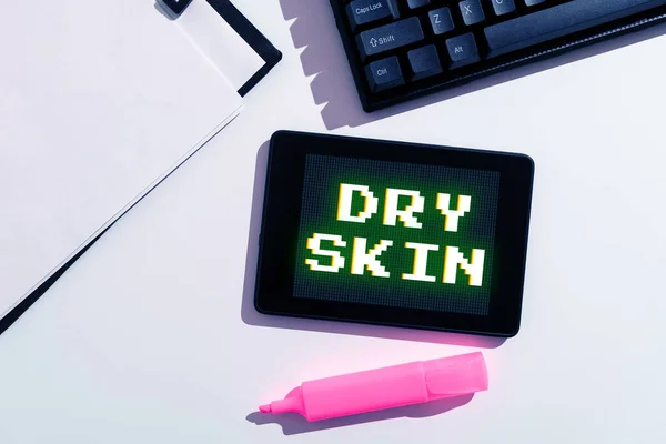 Inspiration Showing Sign Dry Skin Business Concept Uncomfortable Condition Marked — Stock Photo, Image