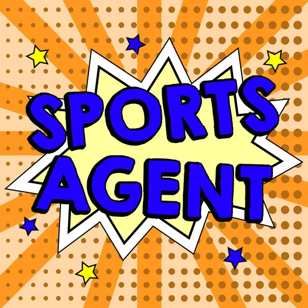 Conceptual Display Sports Agent Concept Meaning Person Manages Recruitment Hire — Fotografia de Stock