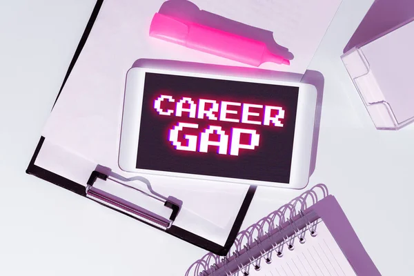 Hand Writing Sign Career Gap Business Overview Scene You Stop — Stock Photo, Image