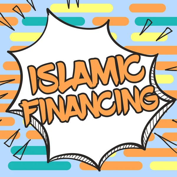 Text Bildtext Som Presenterar Islamisk Finansiering Konceptuell Foto Bankverksamhet Och — Stockfoto