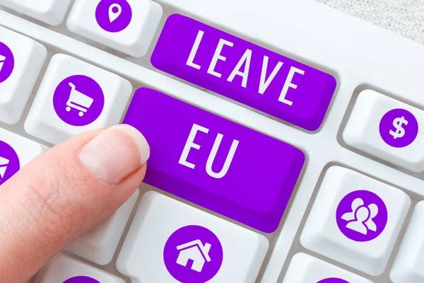 Inspiration Showing Sign Leave Concept Meaning Act Person Leave Country — Stock Photo, Image