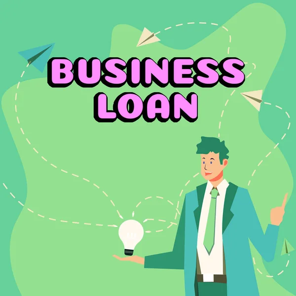 Handschrift Zeichen Business Loan Geschäftsidee Credit Mortgage Financial Assistance Cash — Stockfoto
