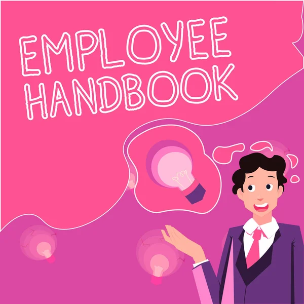 Conceptual Caption Employee Handbook Business Approach Document Contains Operating Procedures — Stockfoto