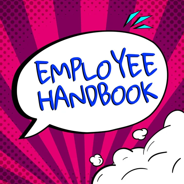 Hand Writing Sign Employee Handbook Business Idea Document Contains Operating —  Fotos de Stock