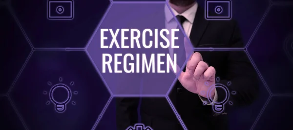 Text Caption Presenting Exercise Regimen Business Idea Move Body Energetically — Fotografia de Stock