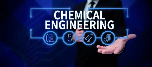 Text Caption Presenting Chemical Engineering Concept Meaning Developing Things Dealing — Fotografia de Stock